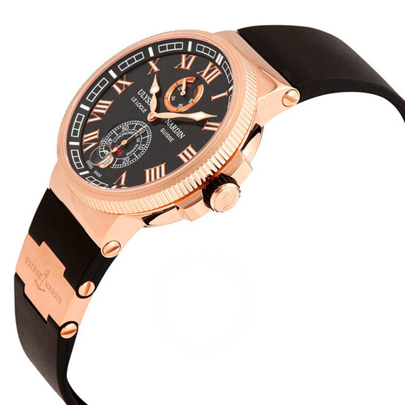 Relógio Cronômetro Marinho Ouro Rosa 18k Automático Mostrador Preto 43 mm - Mercado de Luxo - O Maior E-Commerce de Bens, Produtos e Serviços de Luxo do Brasil.