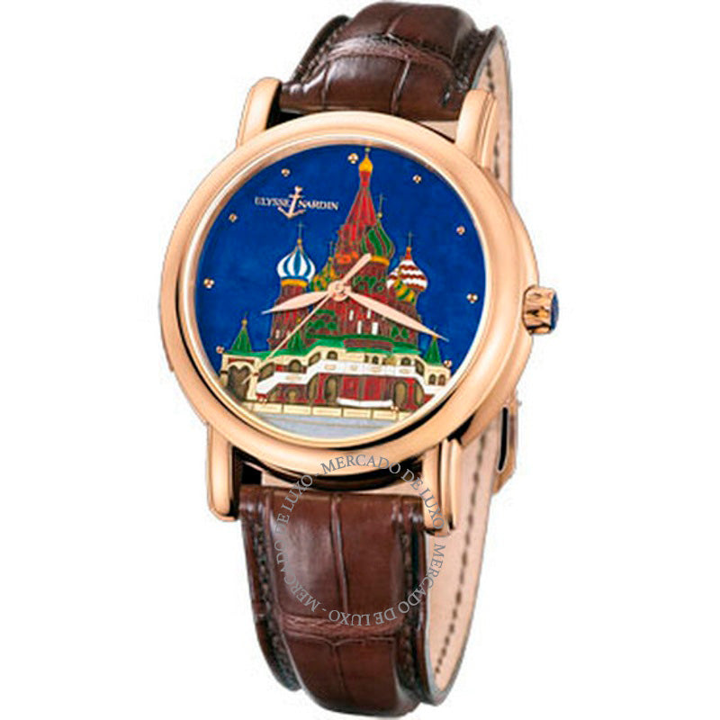 Relógio Kremlin Genuine Esmalte Cloisonne Couro Automático 40 mm - Mercado de Luxo - O Maior E-Commerce de Bens, Produtos e Serviços de Luxo do Brasil.
