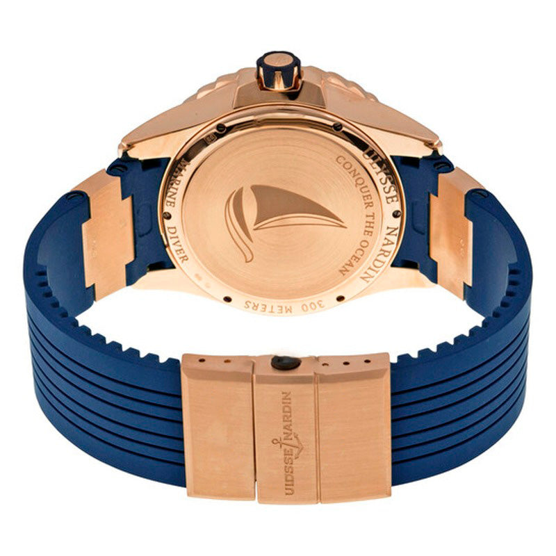 Relógio Maxi Marine Diver Ouro Rosa 18k Mostrador Azul 44 mm - Mercado de Luxo - O Maior E-Commerce de Bens, Produtos e Serviços de Luxo do Brasil.