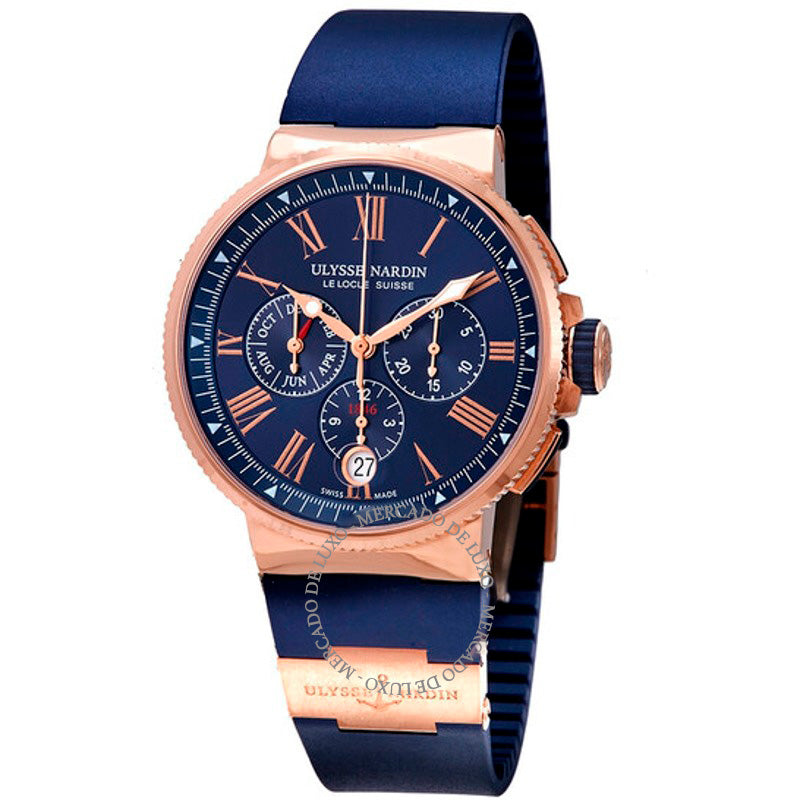 Relógio Cronógrafo Automático Marinho Mostrador Azul 43 mm - Mercado de Luxo - O Maior E-Commerce de Bens, Produtos e Serviços de Luxo do Brasil.