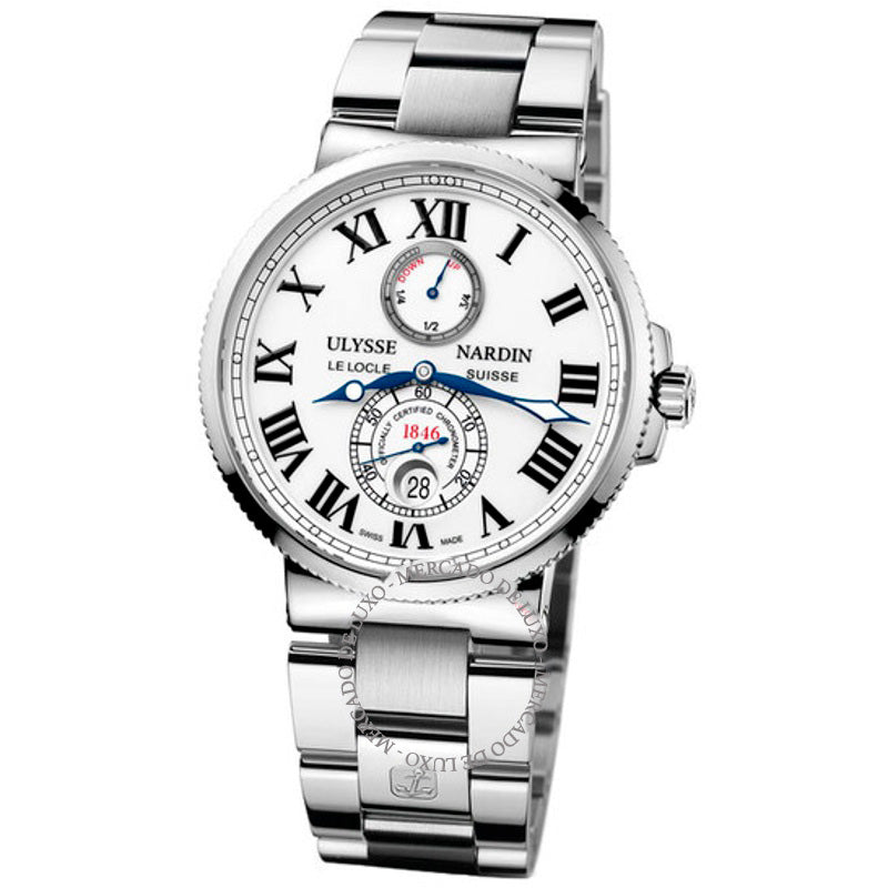 Relógio Maxi Marine Cronômetro Mostrador Branco 43 mm - Mercado de Luxo - O Maior E-Commerce de Bens, Produtos e Serviços de Luxo do Brasil.