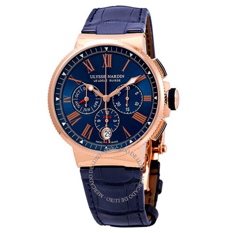 Relógio Cronógrafo Marinho Automático 43 mm - Mercado de Luxo - O Maior E-Commerce de Bens, Produtos e Serviços de Luxo do Brasil.