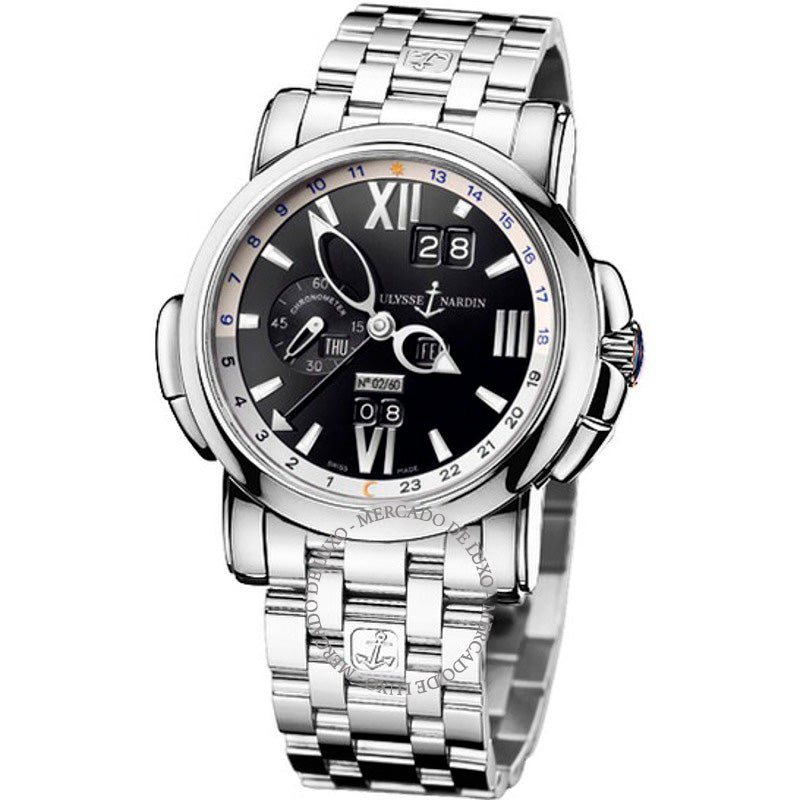 Relógio GMT Perpetual Mostrador Preto 42 mm - Mercado de Luxo - O Maior E-Commerce de Bens, Produtos e Serviços de Luxo do Brasil.