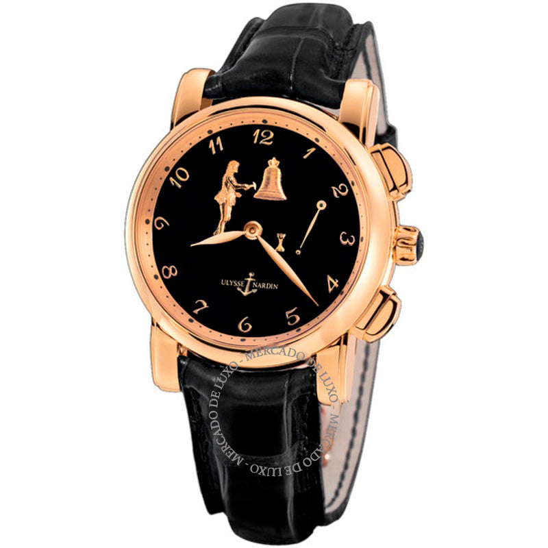 Relógio Marcador de horas com mostrador preto 42 mm - Mercado de Luxo - O Maior E-Commerce de Bens, Produtos e Serviços de Luxo do Brasil.