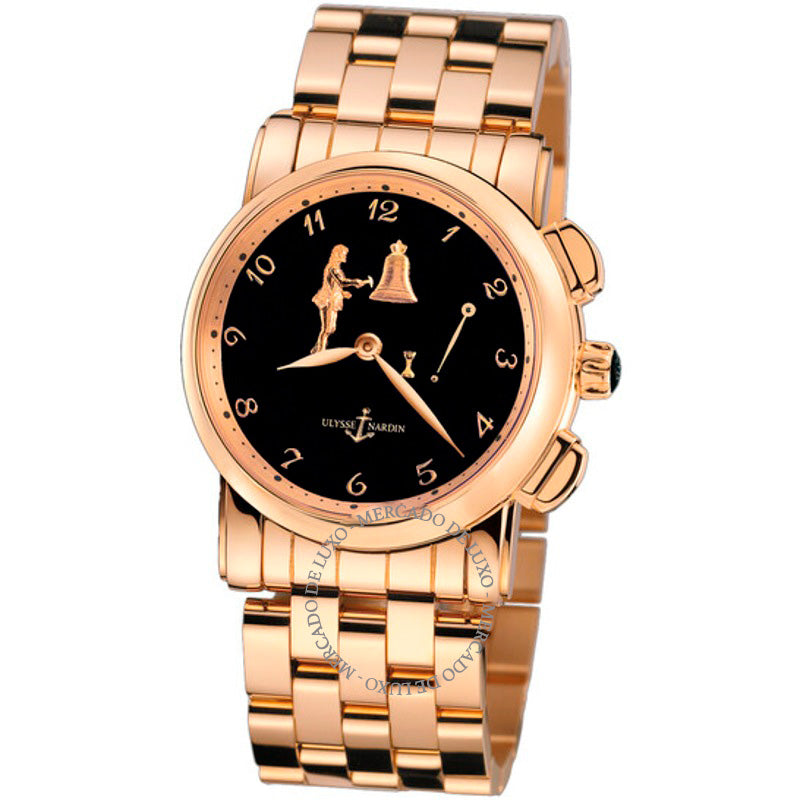Relógio Marcador de horas com mostrador preto 42 mm - Mercado de Luxo - O Maior E-Commerce de Bens, Produtos e Serviços de Luxo do Brasil.