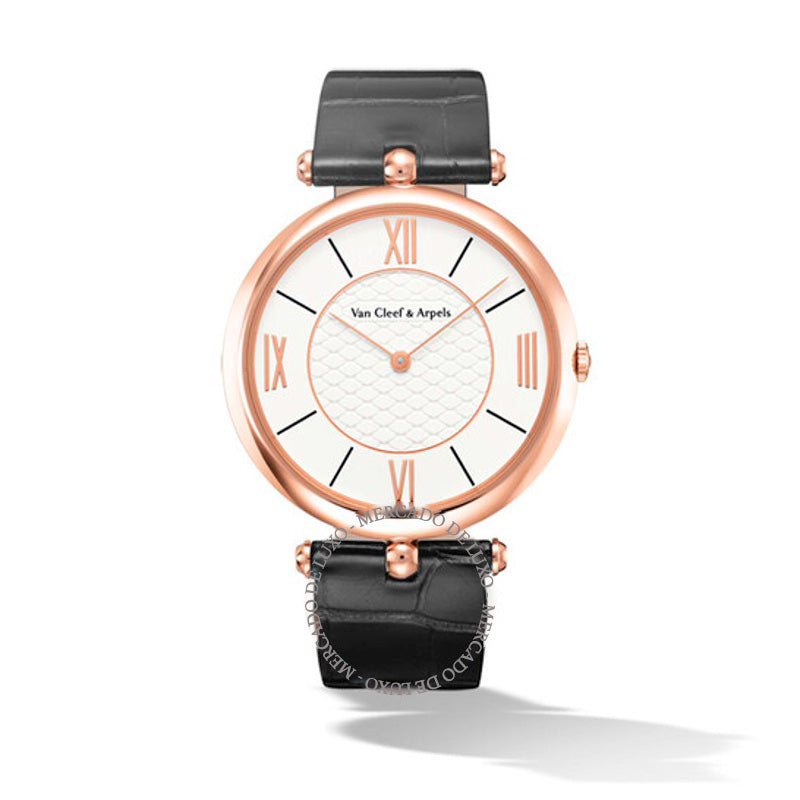 Relógio Van Cleef Pierre Arpels mostrador branco 38 mm - Mercado de Luxo - O Maior E-Commerce de Bens, Produtos e Serviços de Luxo do Brasil.