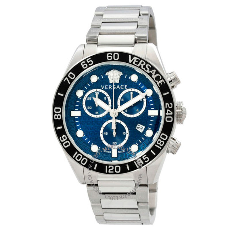 Relógio Greca Dome Chronograph Quartzo Mostrador Azul 43 mm - Mercado de Luxo - O Maior E-Commerce de Bens, Produtos e Serviços de Luxo do Brasil.