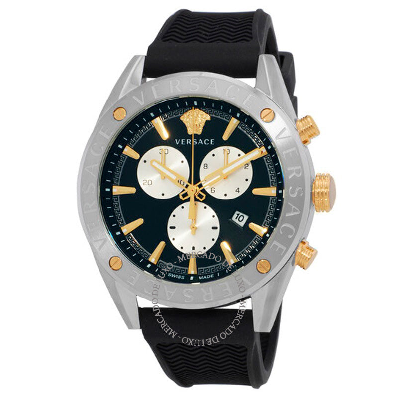 Relógio Cronógrafo V-Chrono Quartzo Mostrador Preto 44 mm - Mercado de Luxo - O Maior E-Commerce de Bens, Produtos e Serviços de Luxo do Brasil.