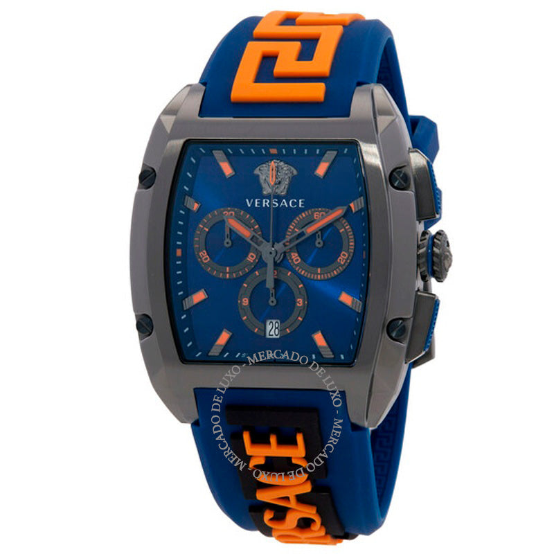 Relógio Dominus Chronograph Quartz Mostrador Azul  - Mercado de Luxo - O Maior E-Commerce de Bens, Produtos e Serviços de Luxo do Brasil.
