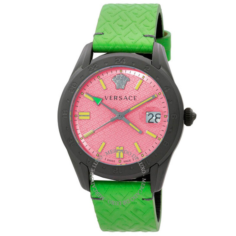 Relógio Greca Time GMT Quartzo Rosa Mostrador 41 mm - Mercado de Luxo - O Maior E-Commerce de Bens, Produtos e Serviços de Luxo do Brasil.