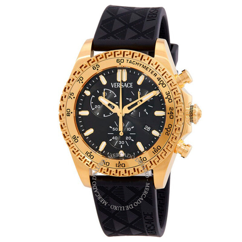 Relógio Cronógrafo Quartzo Mostrador Preto 44 mm - Mercado de Luxo - O Maior E-Commerce de Bens, Produtos e Serviços de Luxo do Brasil.