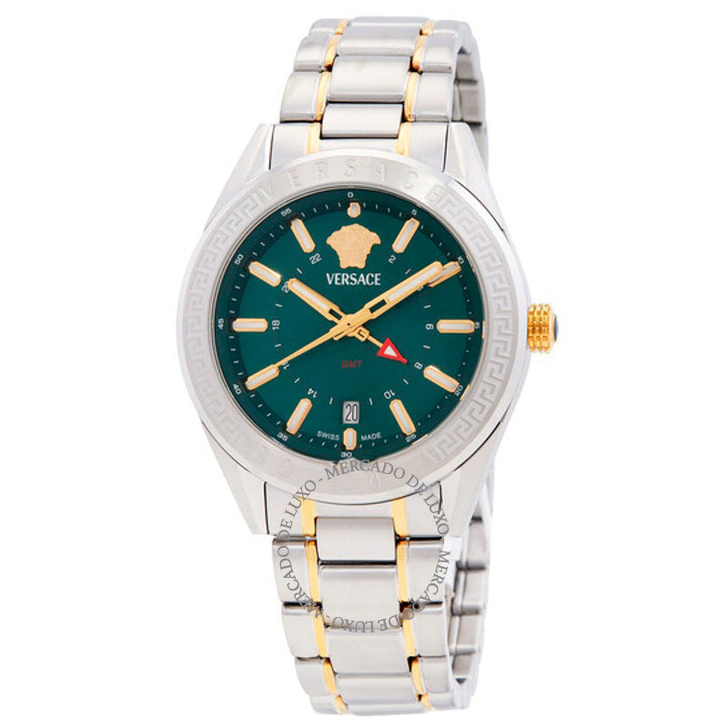 Relógio Mostrador verde de quartzo V-Code GMT 42 mm - Mercado de Luxo - O Maior E-Commerce de Bens, Produtos e Serviços de Luxo do Brasil.
