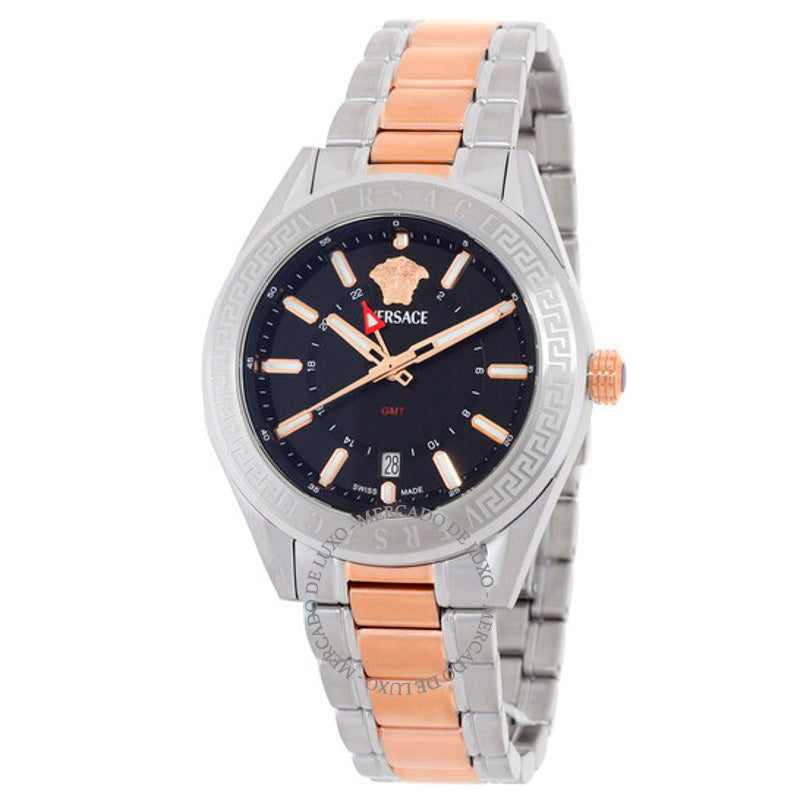 Relógio V-Code GMT Quartzo Mostrador Preto 42 mm - Mercado de Luxo - O Maior E-Commerce de Bens, Produtos e Serviços de Luxo do Brasil.