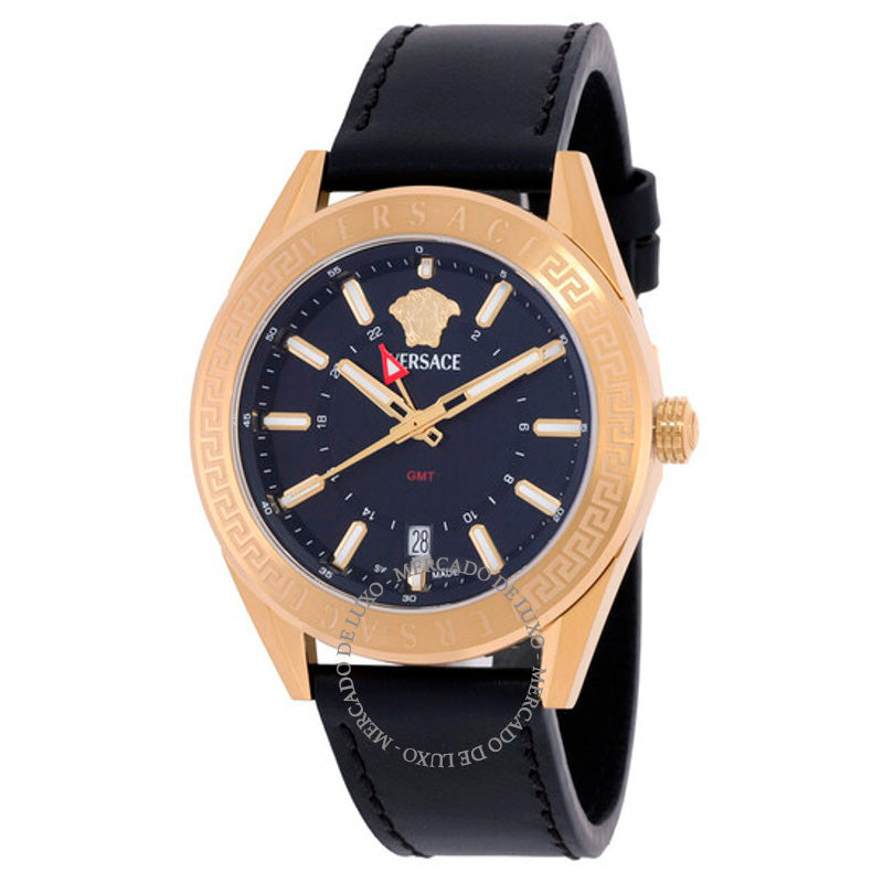 Relógio V-Code GMT Quartzo Mostrador Preto 42 mm - Mercado de Luxo - O Maior E-Commerce de Bens, Produtos e Serviços de Luxo do Brasil.