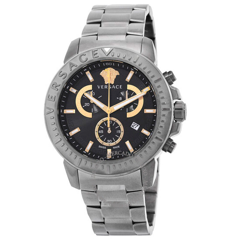 Relógio Novo Chrono Quartz Mostrador Preto 45 mm - Mercado de Luxo - O Maior E-Commerce de Bens, Produtos e Serviços de Luxo do Brasil.