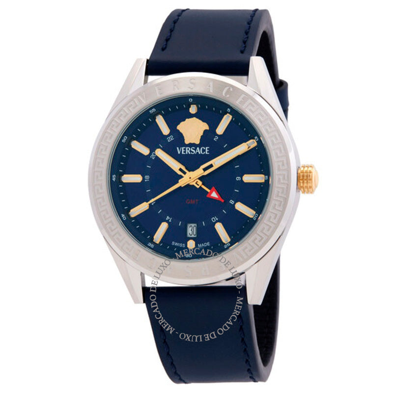 Relógio V-Code GMT Quartzo Mostrador Azul 42 mm - Mercado de Luxo - O Maior E-Commerce de Bens, Produtos e Serviços de Luxo do Brasil.