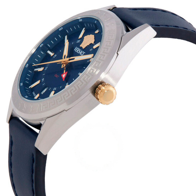 Relógio V-Code GMT Quartzo Mostrador Azul 42 mm - Mercado de Luxo - O Maior E-Commerce de Bens, Produtos e Serviços de Luxo do Brasil.
