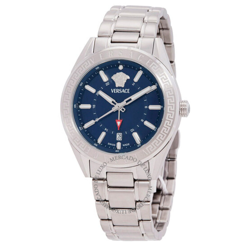 Relógio V-Code GMT Quartzo Mostrador Azul 42 mm - Mercado de Luxo - O Maior E-Commerce de Bens, Produtos e Serviços de Luxo do Brasil.