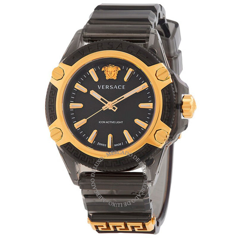 Relógio Ícone Quartzo Mostrador Preto 42 mm - Mercado de Luxo - O Maior E-Commerce de Bens, Produtos e Serviços de Luxo do Brasil.