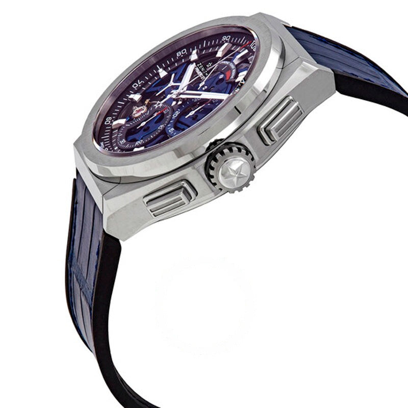 Relógio Defy El Primero 21 Cronógrafo Automático Azul Mostrador Esquelético 44 mm - Mercado de Luxo - O Maior E-Commerce de Bens, Produtos e Serviços de Luxo do Brasil.