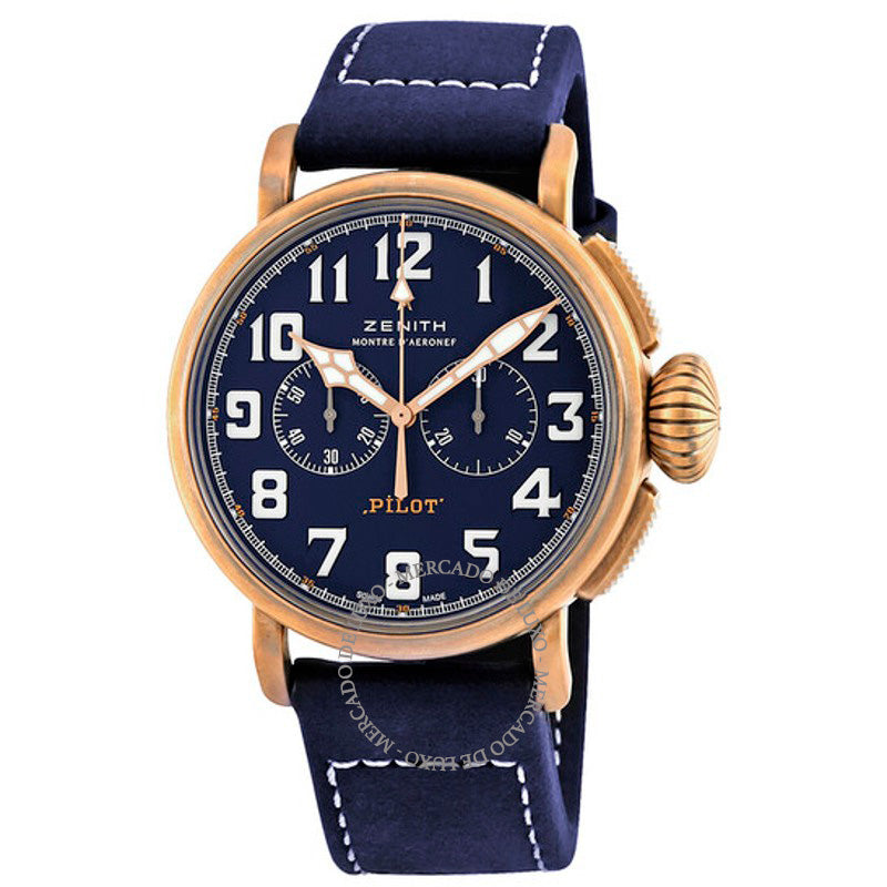 Relógio Pilot Tipo 20 Bronze Cronógrafo Automático Mostrador Azul 45 mm - Mercado de Luxo - O Maior E-Commerce de Bens, Produtos e Serviços de Luxo do Brasil.