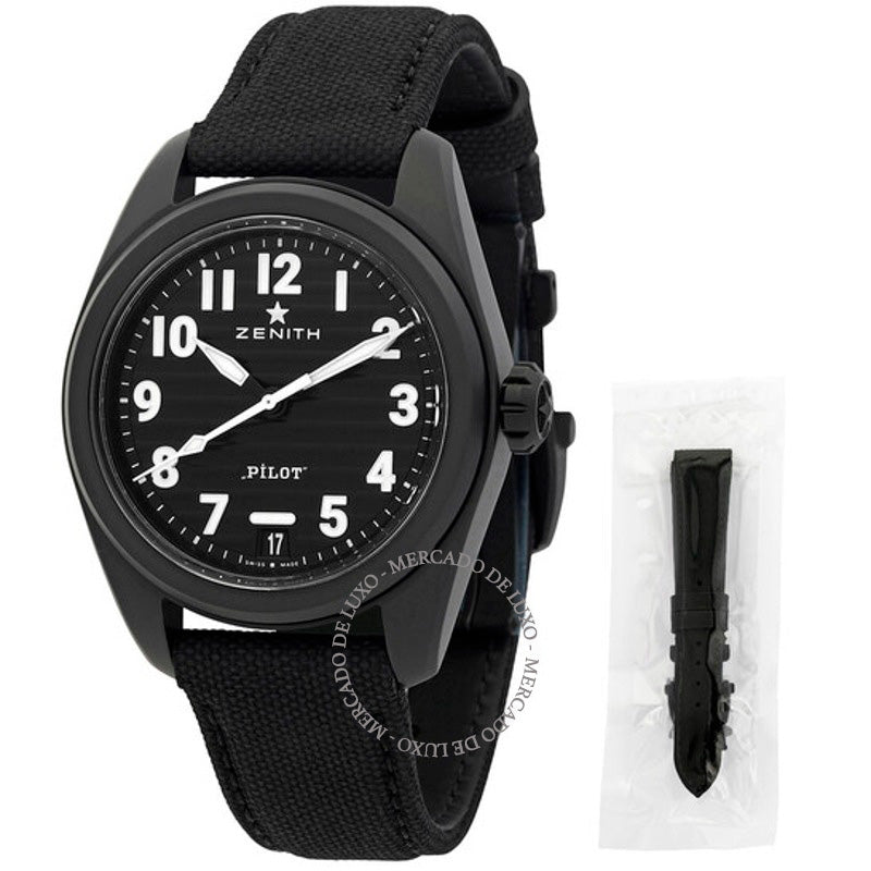 Relógio Pilot Automatic Crystal Black Dial 40 mm - Mercado de Luxo - O Maior E-Commerce de Bens, Produtos e Serviços de Luxo do Brasil.