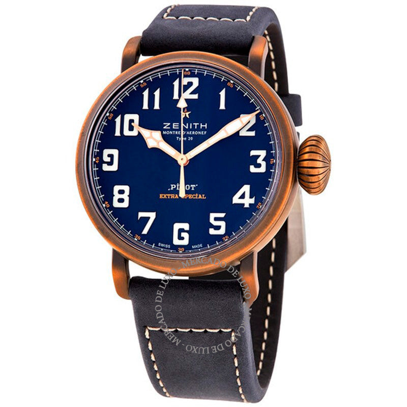 Relógio Pilot Tipo 20 Automático Mostrador Azul 45 mm - Mercado de Luxo - O Maior E-Commerce de Bens, Produtos e Serviços de Luxo do Brasil.