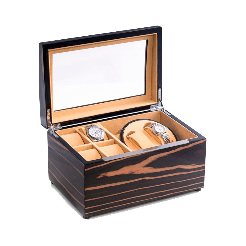 Caixas e Winders Lacquered Ebony Burl Wood Storage 4 pç - Mercado de Luxo - O Maior E-Commerce de Bens, Produtos e Serviços de Luxo do Brasil.