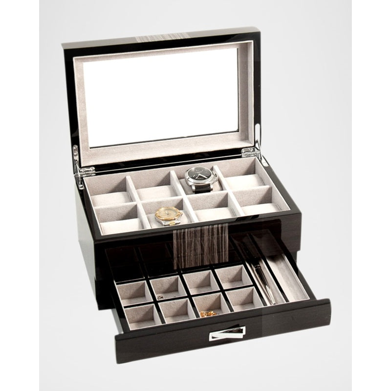 Caixas e Winders Lacquered Wenge Wood Box Drawer 8 pç - Mercado de Luxo - O Maior E-Commerce de Bens, Produtos e Serviços de Luxo do Brasil.