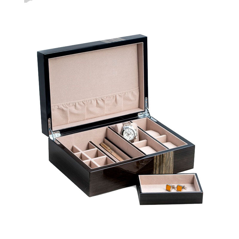 Caixas e Winders Lacquered Ash Wood Valet Box - Mercado de Luxo - O Maior E-Commerce de Bens, Produtos e Serviços de Luxo do Brasil.