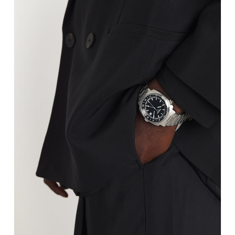 Relógio GMT Black Tie em Aço Inoxidável 40 mm - Mercado de Luxo - O Maior E-Commerce de Bens, Produtos e Serviços de Luxo do Brasil.