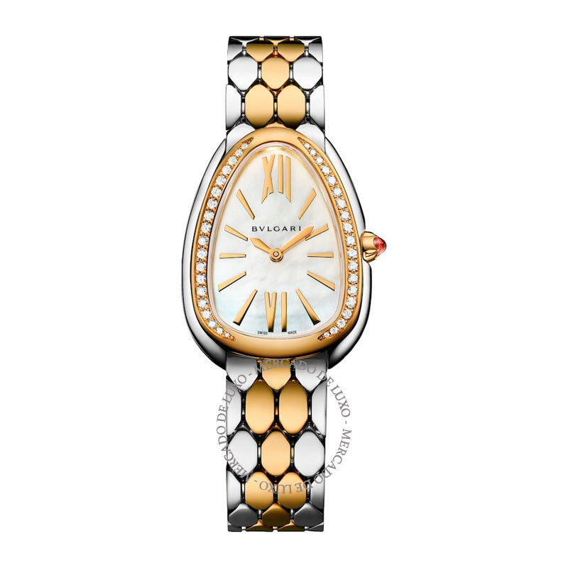 Relógio Serpenti Seduttori 33 mm em Ouro Amarelo Aço Inoxidável e Diamantes - Mercado de Luxo - O Maior E-Commerce de Bens, Produtos e Serviços de Luxo do Brasil.