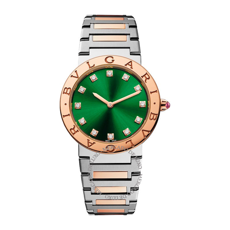 Relógio Bvlgari Bvlgari Lady em Aço Inoxidável e Ouro Rosé 33 mm - Mercado de Luxo - O Maior E-Commerce de Bens, Produtos e Serviços de Luxo do Brasil.