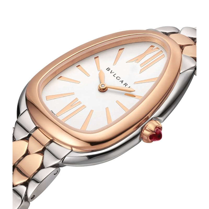 Relógio Serpenti Seduttori em Aço Inoxidável e Ouro Rosé 33 mm - Mercado de Luxo - O Maior E-Commerce de Bens, Produtos e Serviços de Luxo do Brasil.