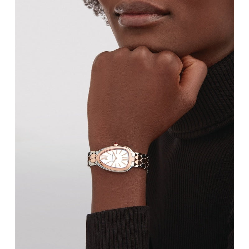 Relógio Serpenti Seduttori em Aço Inoxidável e Ouro Rosé 33 mm - Mercado de Luxo - O Maior E-Commerce de Bens, Produtos e Serviços de Luxo do Brasil.