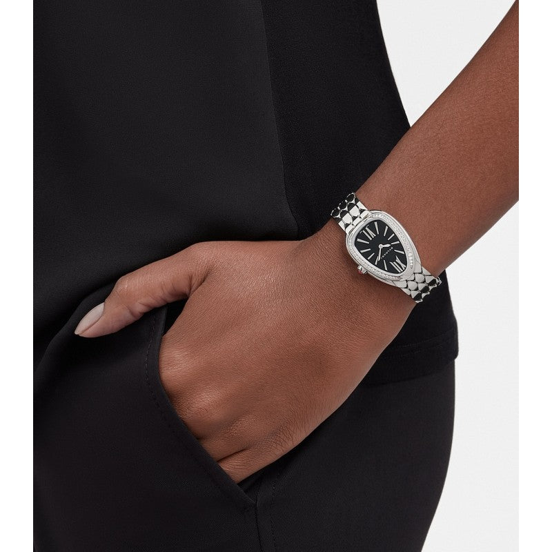 Relógio Serpenti Seduttori em Aço Inoxidável e Diamante 33 mm - Mercado de Luxo - O Maior E-Commerce de Bens, Produtos e Serviços de Luxo do Brasil.