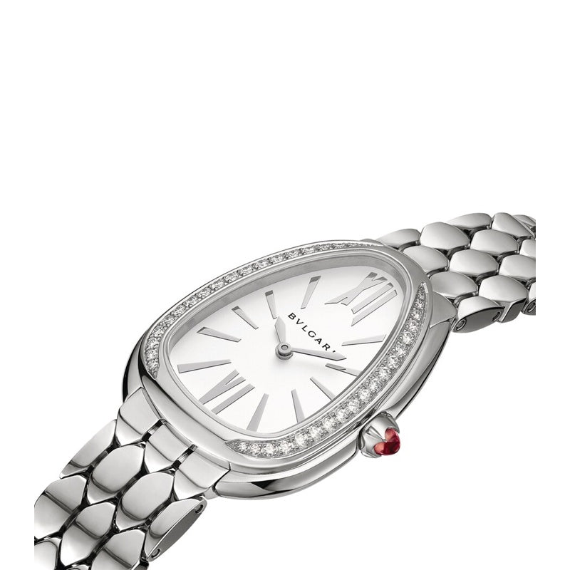Relógio Serpenti Seduttori em Aço Inoxidável e Diamante 33 mm - Mercado de Luxo - O Maior E-Commerce de Bens, Produtos e Serviços de Luxo do Brasil.