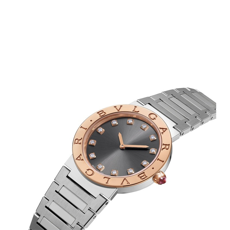 Relógio Bvlgari Bvlgari em Aço Inoxidável e Ouro Rosé e Diamante 33 mm - Mercado de Luxo - O Maior E-Commerce de Bens, Produtos e Serviços de Luxo do Brasil.