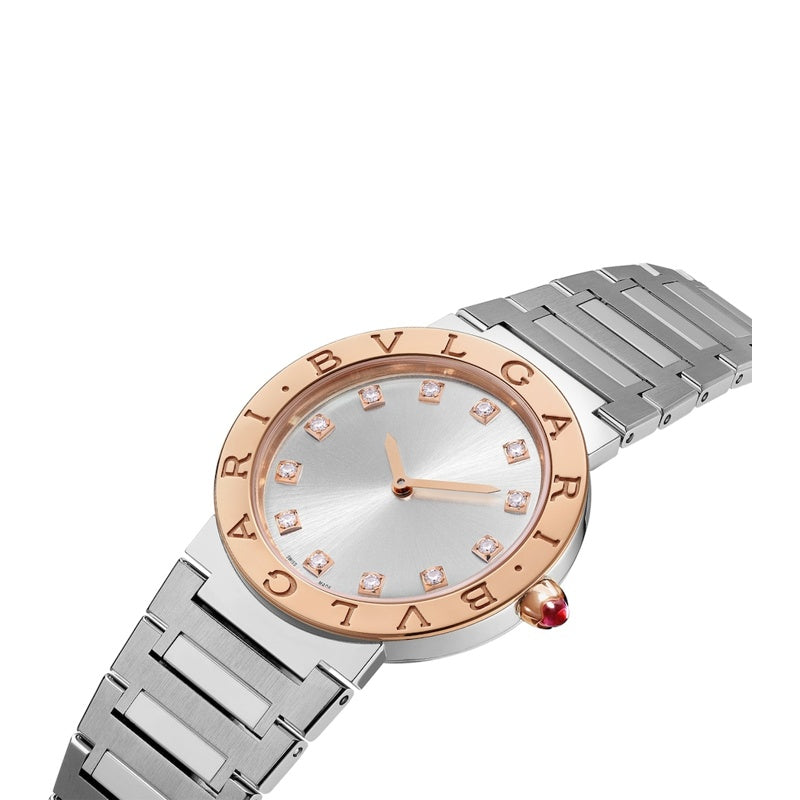 Relógio Bvlgari Bvlgari em Aço Inoxidável e Ouro Rosé 33 mm - Mercado de Luxo - O Maior E-Commerce de Bens, Produtos e Serviços de Luxo do Brasil.