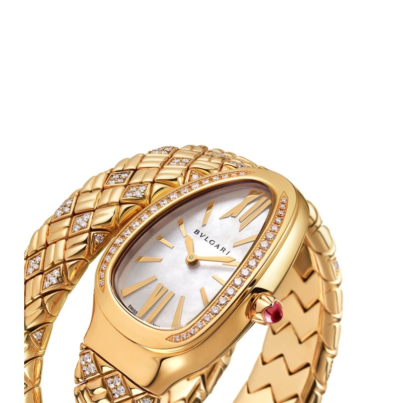 Relógio Serpenti Spiga 35 mm em Ouro Amarelo e Diamantes - Mercado de Luxo - O Maior E-Commerce de Bens, Produtos e Serviços de Luxo do Brasil.