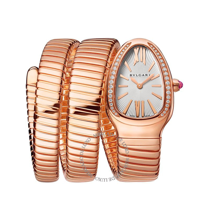 Relógio Serpenti Tubogas 35 mm em Ouro Rosé e Diamantes - Mercado de Luxo - O Maior E-Commerce de Bens, Produtos e Serviços de Luxo do Brasil.