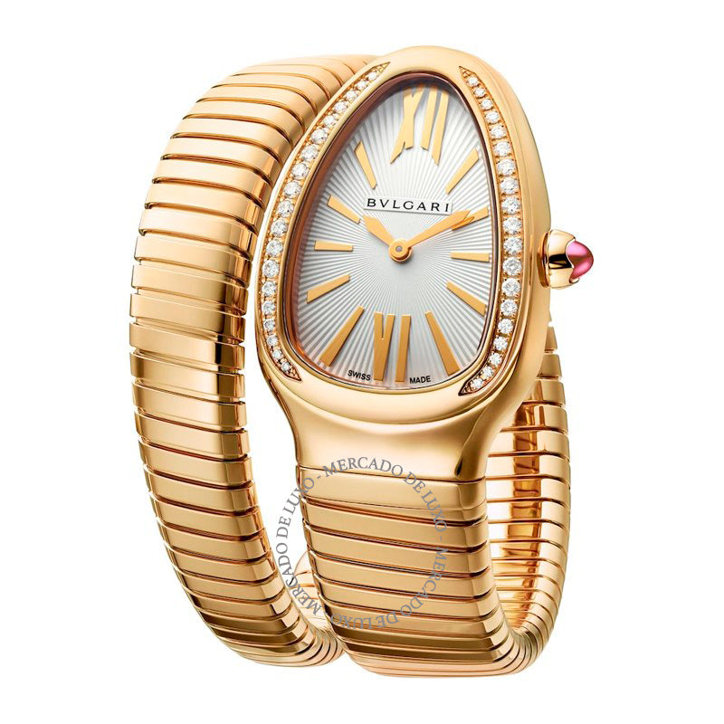 Relógio Serpenti Tubogas 35 mm em Ouro Amarelo e Diamantes - Mercado de Luxo - O Maior E-Commerce de Bens, Produtos e Serviços de Luxo do Brasil.