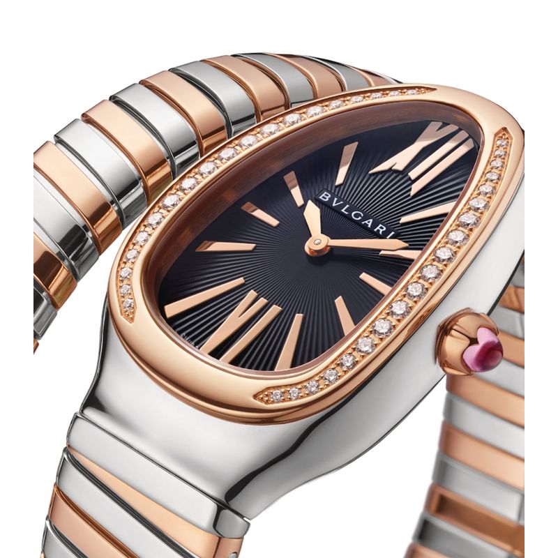 Relógio Serpenti Tubogas Aço Inoxidável Ouro Rosé e Diamante 35 mm - Mercado de Luxo - O Maior E-Commerce de Bens, Produtos e Serviços de Luxo do Brasil.