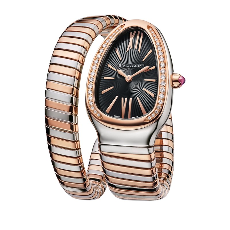 Relógio Serpenti Tubogas Aço Inoxidável Ouro Rosé e Diamante 35 mm - Mercado de Luxo - O Maior E-Commerce de Bens, Produtos e Serviços de Luxo do Brasil.