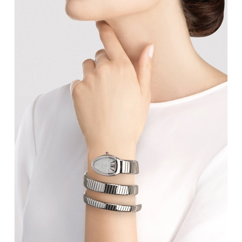 Relógio Serpenti Tubogas em Aço Inoxidável e Diamante 35 mm - Mercado de Luxo - O Maior E-Commerce de Bens, Produtos e Serviços de Luxo do Brasil.