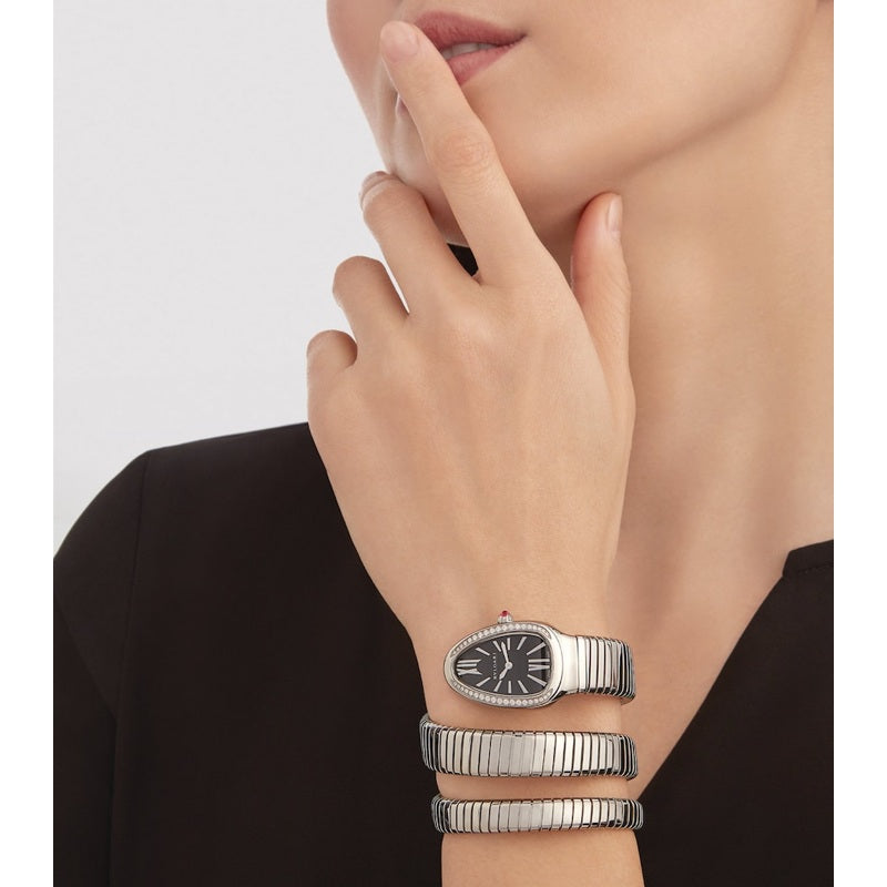 Relógio Serpenti Tubogas em Aço Inoxidável e Diamante 35 mm - Mercado de Luxo - O Maior E-Commerce de Bens, Produtos e Serviços de Luxo do Brasil.