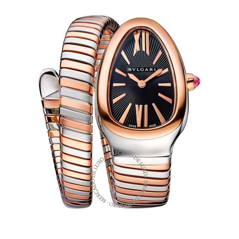 Relógio Serpenti Tubogas em Ouro Rosé e Aço Inoxidável 35 mm - Mercado de Luxo - O Maior E-Commerce de Bens, Produtos e Serviços de Luxo do Brasil.
