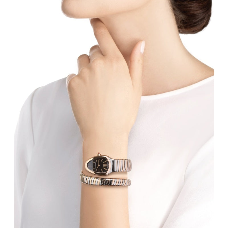Relógio Serpenti Tubogas em Ouro Rosé e Aço Inoxidável 35 mm - Mercado de Luxo - O Maior E-Commerce de Bens, Produtos e Serviços de Luxo do Brasil.