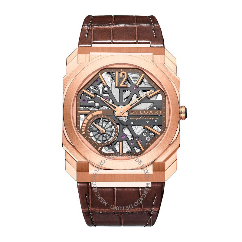 Relógio Octo Finissimo Skeleton 8 Days em Ouro Rosé 40 mm - Mercado de Luxo - O Maior E-Commerce de Bens, Produtos e Serviços de Luxo do Brasil.
