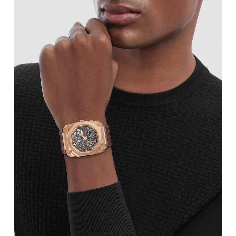Relógio Octo Finissimo Skeleton 8 Days em Ouro Rosé 40 mm - Mercado de Luxo - O Maior E-Commerce de Bens, Produtos e Serviços de Luxo do Brasil.